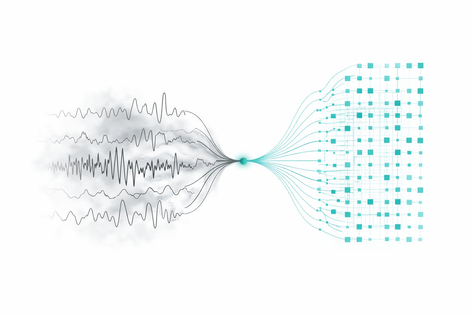EEG brain signals transformed through AI into structured neural representations
